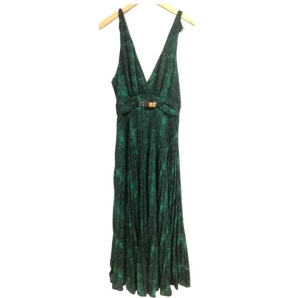 Marciano Dresses | Marciano Guess Green Emerald Snake Dress Gold Size 6 Womens Party Event Cocktail | Color: Black/Green | Size: 6 | Stephys_Kloset's